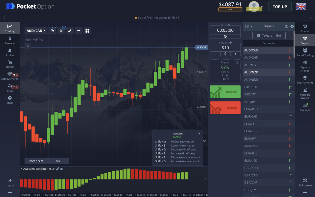 pocket option binary options broker in Chile